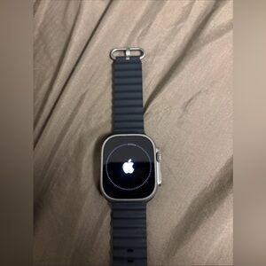 Apple Watch Ultra-style Smartwatch with Dark Blue Sport Band